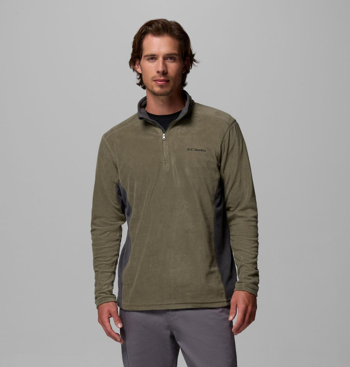 Columbia Klamath Range II Half Zip Herre - Stone Green / Shark