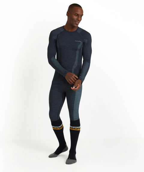 Falke Wool-Tech Langærmet Skiundertrøje Herre - Space Blue