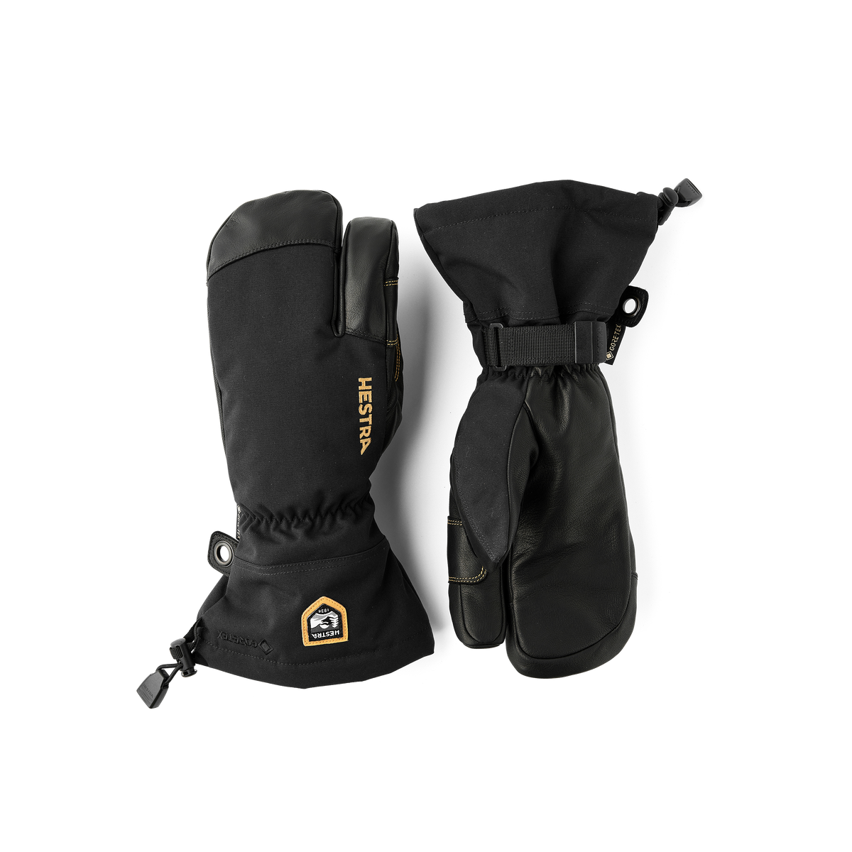 Hestra Army Leather Gore-Tex 3-finger - Sort/Sort