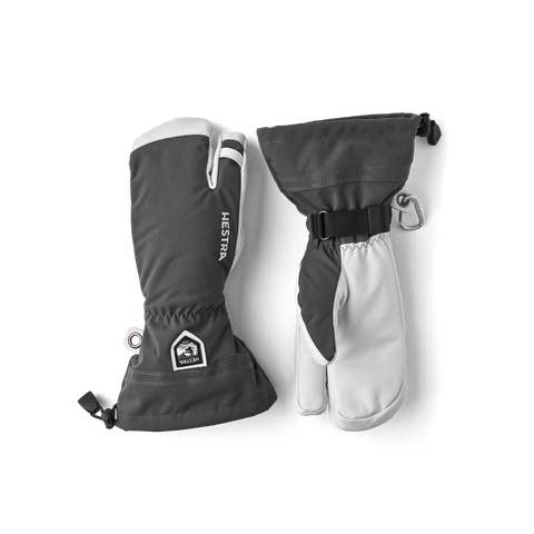 Hestra Army Leather Heli Ski 3-finger - Grå