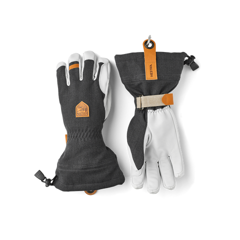 Hestra Army Leather Patrol Gauntlet 5-finger - Koksgrå