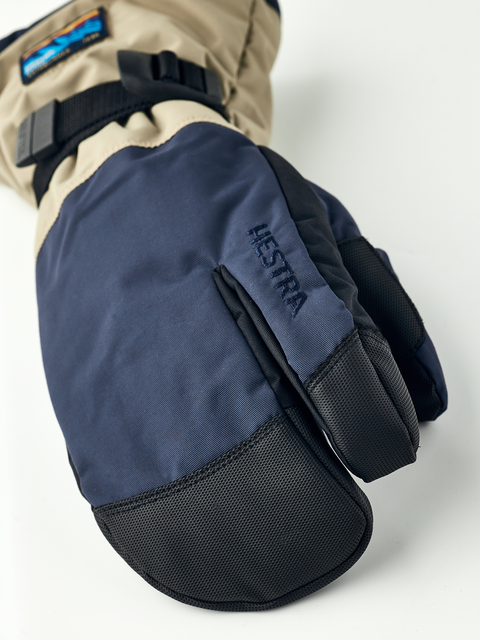 Hestra Gauntlet Sr. 3-finger - Mørkeblå/Beige