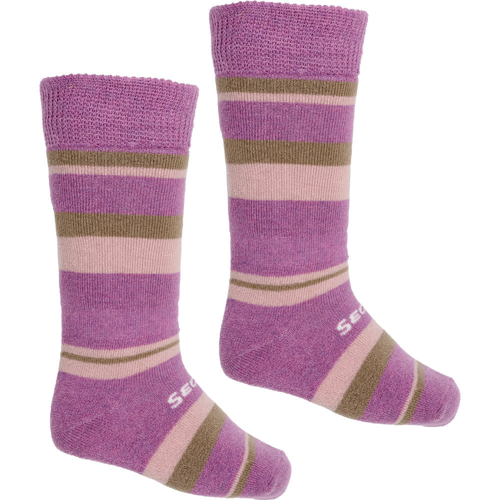 Seger Kids Stripe Merino Wool - lilla