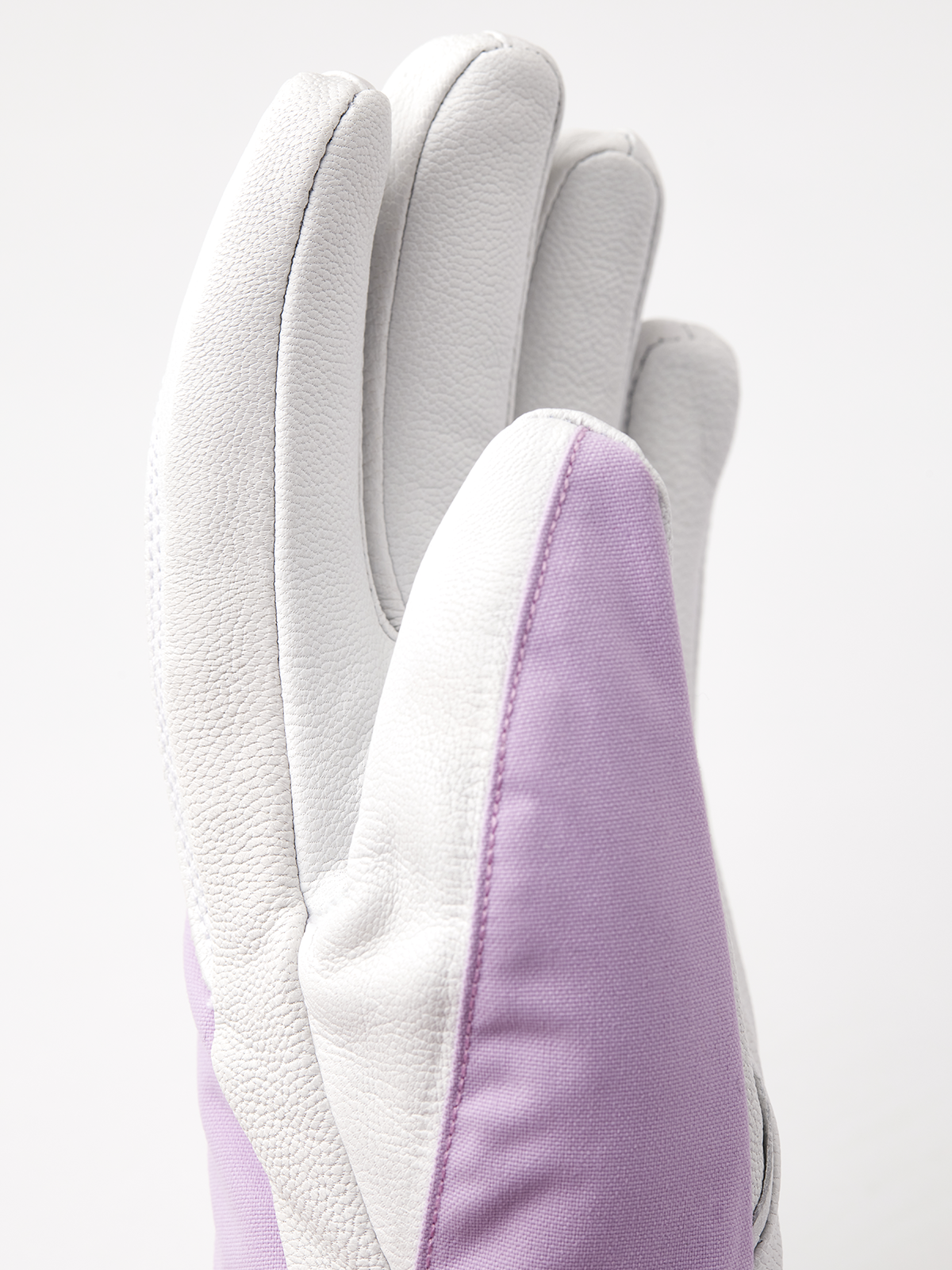 Hestra Heli Ski Dame 5-finger - Lilla/Offwhite