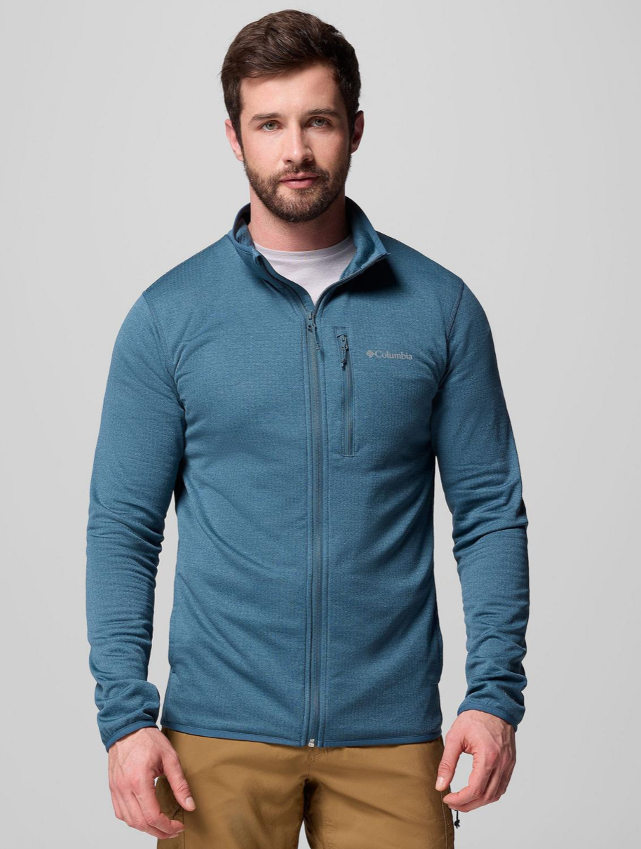 Columbia Essential Hike Grid Fleece Full Zip Everblue