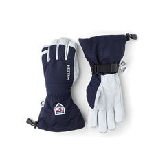 Hestra Army Leather Heli Ski 5-finger - Marineblå