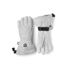 Hestra Heli Ski Dame 5-finger - Lys grå/Offwhite