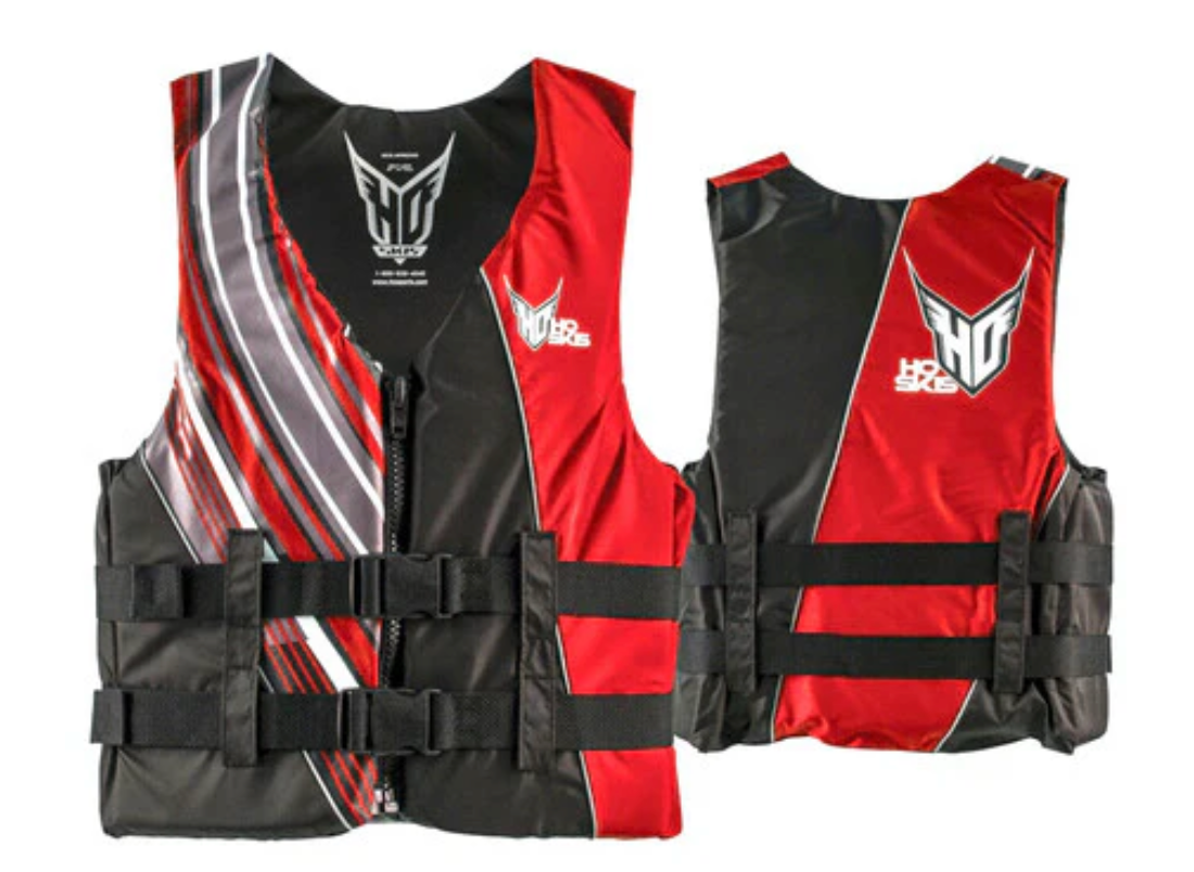 HO Sports 4 Buckle Long Waisted Vest RED/BLACK