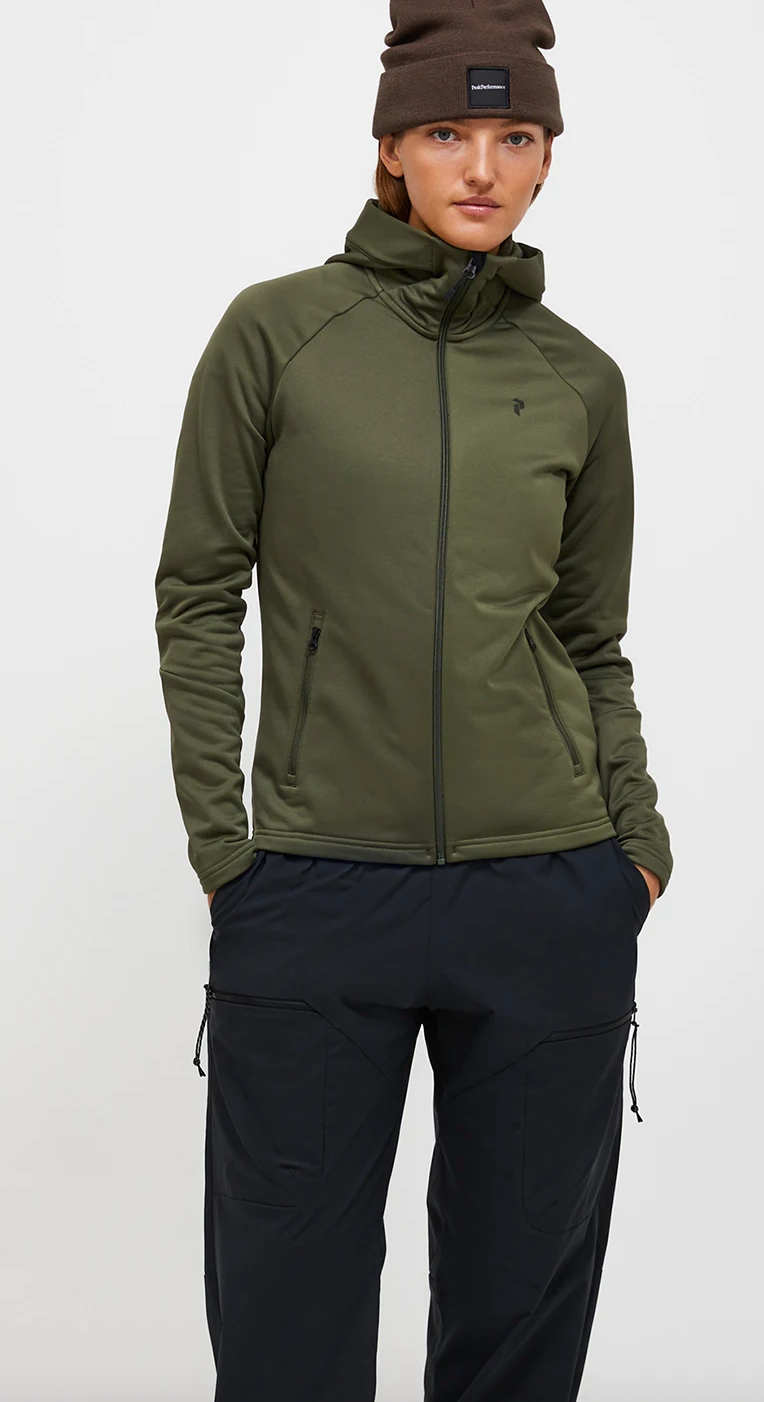Peak Rider W Essentials Zip Hood Pine