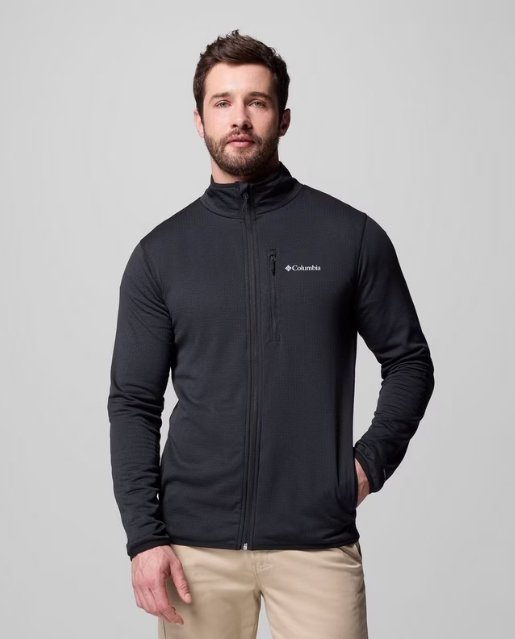 Columbia Essential Hike Grid Fleece Full Zip Herre - Black