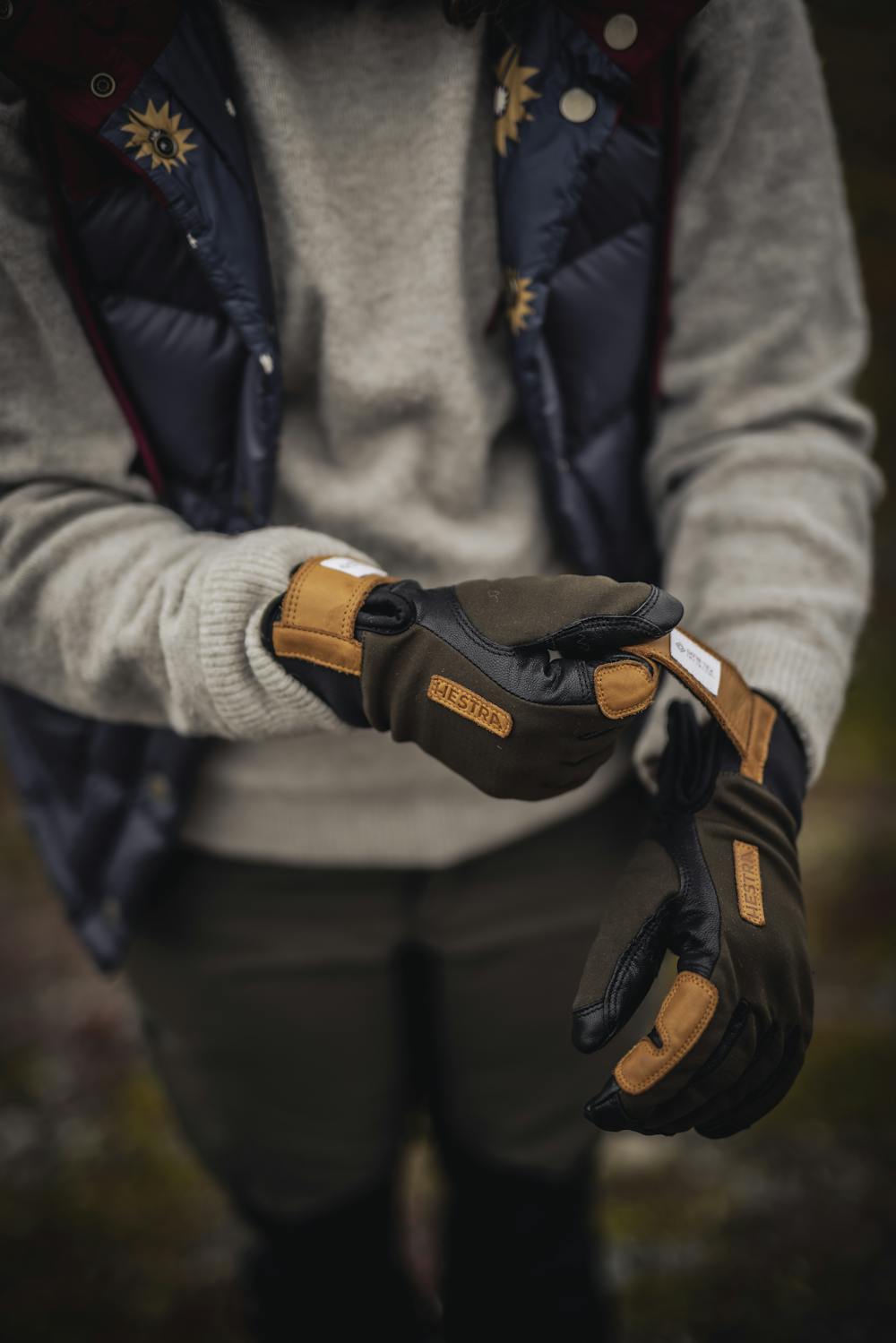 Hestra Ergo Grip Active Wool Terry 5-finger Forest