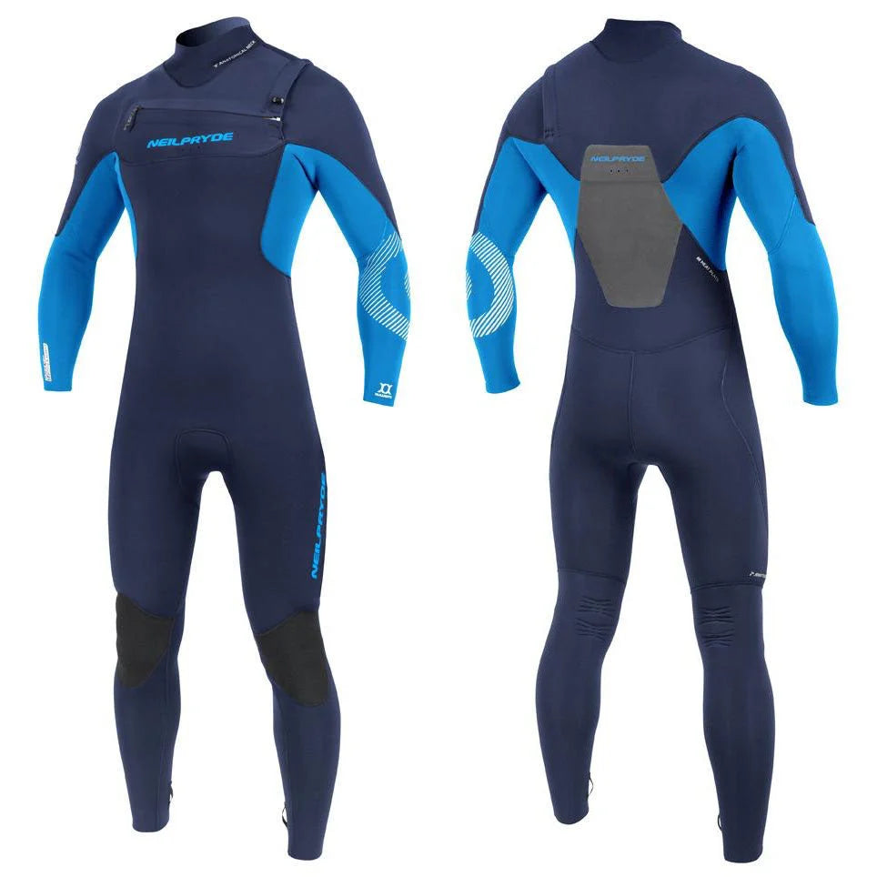 Nielpryde Cortex 5/4mm Front Zip Black/Blue XL